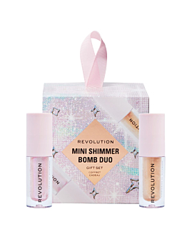 Makeup Revolution Mini Shimmer Bomb Duo Zestaw: minibłyszczyk Sparkle + minibłyszczyk Glistening