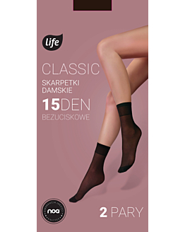 Life Skarpetki Classic 15 den natural 2 pary