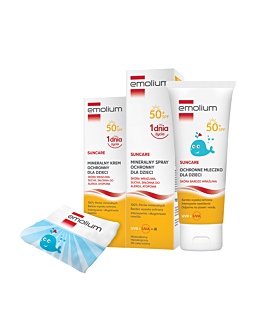 Emolium Suncare Set Crema SPF50 + Spray SPF50 + Latte Bambini + Asciugamano