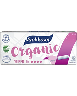 Vuokkoset 100% Bio Tampony Super, 16 szt.