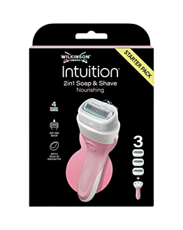 Wilkinson Sword Intuition 2w1 Soap&Shave, rączka + 3 wkłady