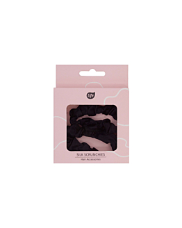 Life Fascia Sottile per Capelli 100% Seta Naturale, Nera 2 pz