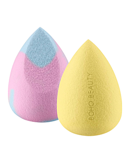 Boho Beauty Bohomallows Zestaw gąbek do makijażu: Pink Sugar Medium Cut + Lemon Regular
