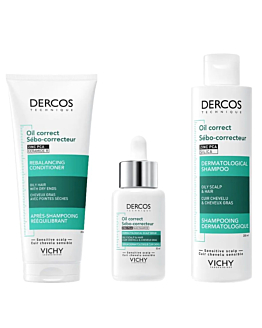 Vichy Dercos Zestaw (Oil Correct Szampon 200ml + Serum 50ml + Odżywka 200ml)