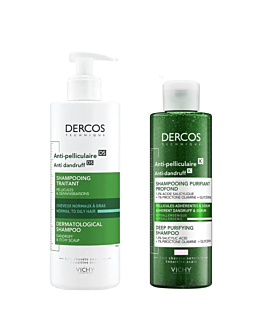 Vichy Dercos Kit Shampoo Esfoliante 200ml + Shampoo Antiforfora Capelli Grassi 390ml