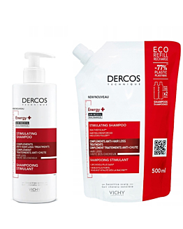 Vichy Dercos Zestaw Energy+ (Szampon stymulujący 400ml +Refill 500ml)