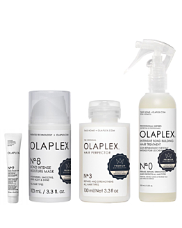 Olaplex Zestaw kosmetyków do intensywnej regeneracji włosów zniszczonych (Kuracja No. 0 + Kuracja No. 3 + Maska No. 8 + Serum No. 9)