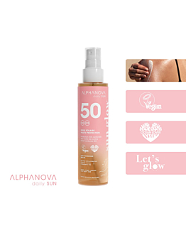 Alphanova Daily Sun Olejek do opalania SPF50, 125 ml, Glow