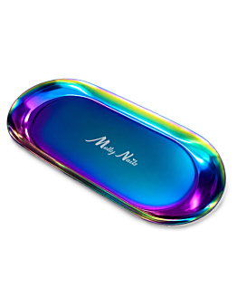 MollyNails Metalowa Tacka Owalna Na Narzędzia Rainbow