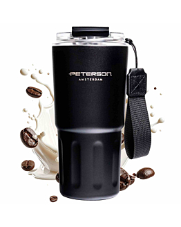 Peterson kubek termiczny czarny 600 ml ze stali nierdzewnej