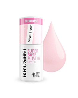 BrushUp! Super Base baza hybrydowa do paznokci Sparkle Pink, 5g