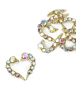 MollyNails Ozdoby Do Paznokci Serce 3D A/B Diamond 10 szt
