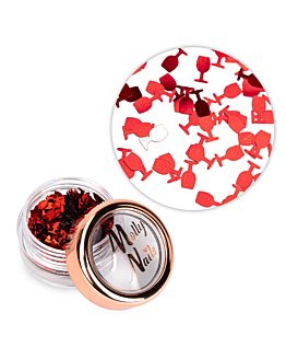 MollyNails Ozdoba Do Paznokci Kieliszki Czerwone 2 g