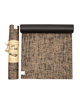 Myga antypoślizgowa mata do jogi Jute 5mm - czarna