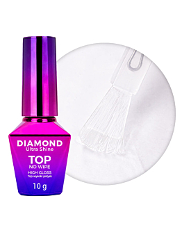 MollyNails Diamond Ultra Shine Top No Wipe High Gloss Clear 10 g
