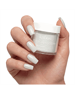 Kabos Magic Dip System Proszek do manicure tytanowego, 004 White Glitter French 20 g