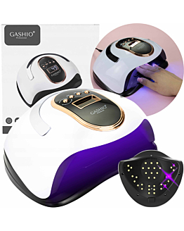 Gashio Lampa do Paznokci UV LED Sun do Żeli Hybryd Mocna 168 W Max Lcd Dual LED