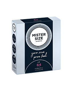 Condoms 64 Mm 3 Pieces Mister.Size