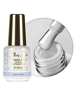 MollyNails S.O.S Antidotum Pro Salon Baza Kauczukowa Elastyczna Milky Way 15 g