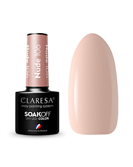 Claresa Soak Off UV/LED Nude lakier hybrydowy 106, 5g
