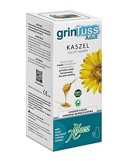 Aboca Grintuss Adult, Preparat na kaszel suchy i mokry, Syrop 210 g
