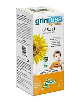 Aboca GrinTuss Pediatric, Preparat na kaszel suchy i mokry, Syrop, 210 g