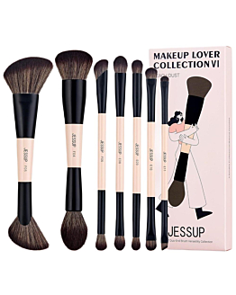 JESSUP 14-in-7 Duo-End Brush Versatility Collection zestaw dwustronnych pędzli do makijażu Peach Dust 7szt.