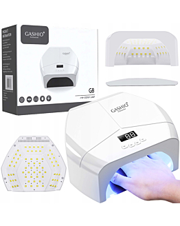 Gashio Lampa do Paznokci UV LED do Żeli Hybrydy 268 W Mocna Dual LED Lustrzane Dno