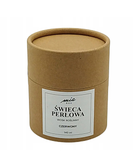 Miabox Świeca perłowa 140 ml  wosk roślinny, czerwony