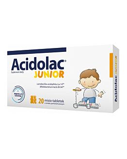 Acidolac Junior smak pomarańczowy probiotyk do ssania 