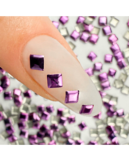 NTN Premium ShinePins Gładkie Ćwieki Ozdoby Do Paznokci Kwadratowe Large Nr 8 5 g