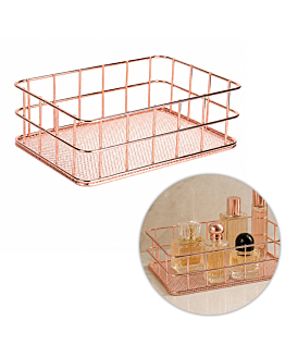 Allepaznokcie Metalowy Organizer Koszyk Rose Gold Nr 1