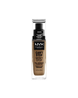 NYX Professional MakeUp Can't Stop Won't Stop kryjący podkład w płynie Caramel, 30ml