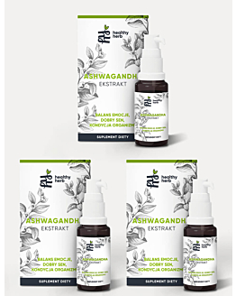 Healthy Herb Ashwagandha ekstrakt x3, 3 x 500 ml