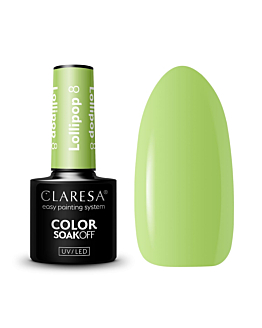 Claresa Soak Off UV/LED Lollipop lakier hybrydowy 8, 5g