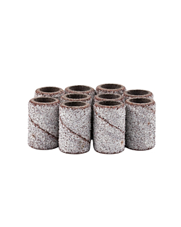 AlleMed Kapturki Ścierne Do Manicure I Pedicure Cylinder 6 mm Gradacja 80 Białe 10 szt.