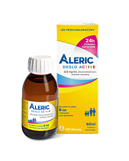 Aleric Deslo Active 0,5 mg/ml, Syrop na alergię i katar sienny dla dzieci
