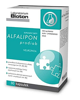 Alfalipon Prodiab, Preparat wspomagający układ nerwowy, Kapsułki