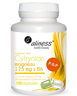 Aliness Cytrynian Magnezu 125 mg z B6 Vege, Kapsułki