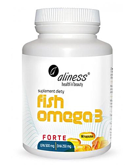 Aliness Fish Omega 3 Forte, Naturalny olej rybii, Kapsułki