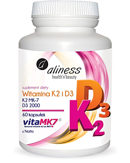 Aliness Witamina K2 MK-7 + D3, Kapsułki