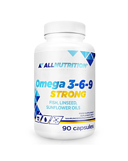 Allnutrition Omega 3-6-9 Strong, Oleju rybi, z siemienia lnianego i słonecznikowy, Kapsułki