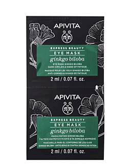 Apivita Express Beauty Maseczka pod oczy Redukująca Cienie i Oznaki Zmęczenia Ginko Biloba