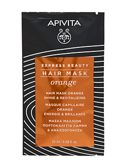 Apivita Express Beauty Pomarańcza rewitalizująca maska dodająca włosom blasku 