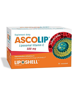 Ascolip Liposomal Vitamin C 500 mg,  Żel doustny, Smak wiśniowy