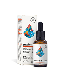 Aura Herbals Luteina + Witamina A + DHA + Zeaksantyna, Krople, 30 ml