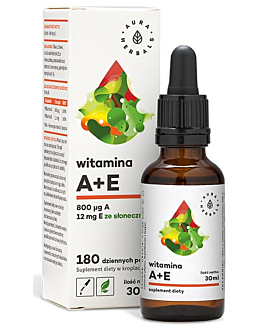 Aura Herbals Witamina A+E 800 mcg+12 mg, Krople, 30 ml