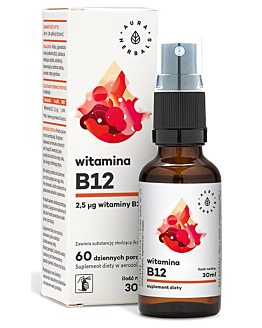 Aura Herbals Witamina B12, Aerozol do stosowania w jamie ustnej, 30 ml