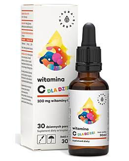 Aura Herbals, Witamina C dla dzieci 100 mg, Krople doustne, 30 ml
