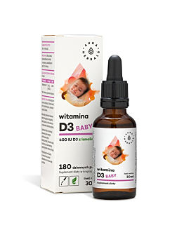 Aura Herbals Witamina D3 Baby 400 IU, Krople, 30 ml